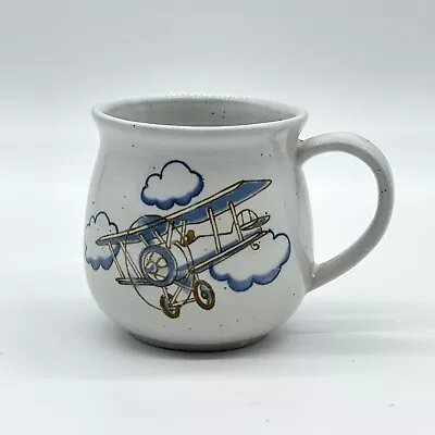 RARE Vintage Otagiri Propeller Biplane Hot Air Balloon Mustache Shaving Mug Cup • $32