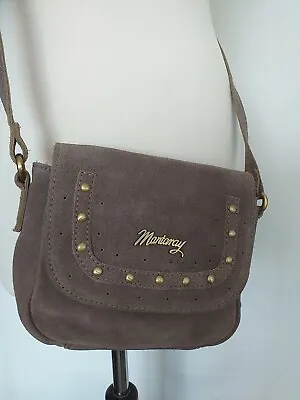 Mantaray Tan Suede Crossbody Shoulder Bag Adjustable Strap NEW • £9.99