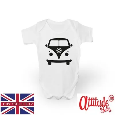 Camper Van Baby Grow-Funny Baby Grows-Printed-Baby Shower Gifts-Baby Grows • £8.49