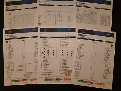 Real Madrid Liverpool 2022 UEFA Champions League Final Press Sheets Not Ticket • £6.99