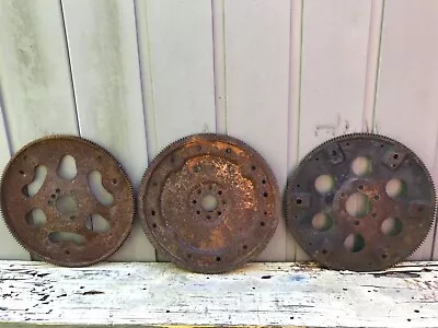 Lot 3 Vintage Large Cog Flywheel Gear Rusty Wall Industrial Art Steampunk • $39.95