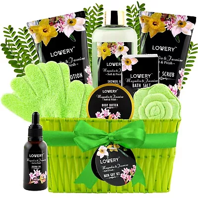 Spa Bath Gift Set For Women - Magnolia & Jasmine Gift Basket 10pcs Spa Set • $33.99