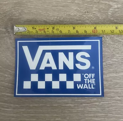 Vans Off The Wall Blue & White Skateboarding  Surfing Vinyl Decal / Sticker BK1 • $10