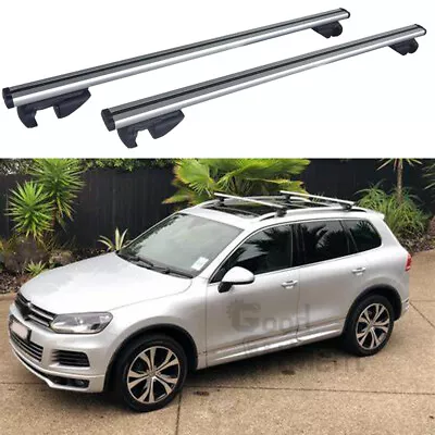 For Volkswagen VW Touareg Roof Rack Silver Pair Car Top Cross Bars Luggage 53  • $179.18