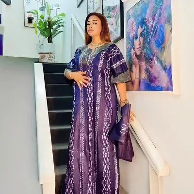 Moroccan Abaya Women Short Sleeve Maxi Dress Kaftan Long Robes With Scarf Gown • $57.15
