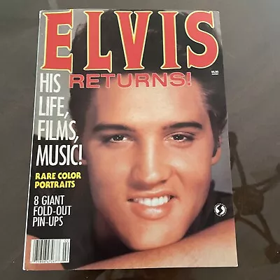 Vintage Rock N' Roll Pop Magazine Elvis Returns 1990 With Poster • $8