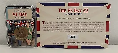 The VE Day - £2 Capsule Edition - With COA - Two Pound Limited 995 • £17.50