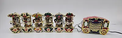 Vintage Mr Christmas Holiday Carousel Musical Circus Animals Lights Sound • $50