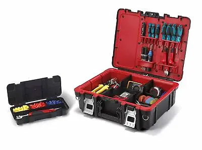 £67.99 • Buy Technicians Tool Box Case Multi Compartments Storage Bag Builder Electrician Bag