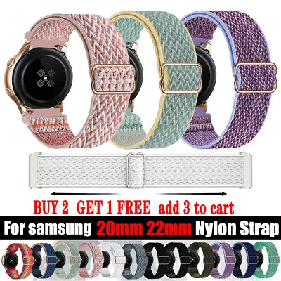 Nylon Strap Fabric Elastic Band For Samsung Galaxy Watch 3 4 5 Active 2 40/44mm • $9.99