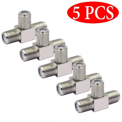 5X F Type Coax Splitter 3 Way Adapter Connector For Combiner TV Cable Satellite • $8.90