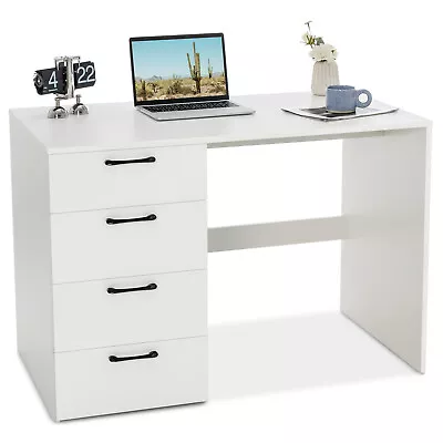 $188.90 • Buy Giantex Computer Desk W/ 4 Drawers Study Writing Workstation Vanity Table White