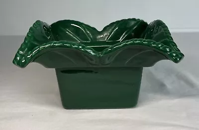 Vintage 1956 MIRAMAR Of California 615 Green Ruffle Planter Pottery RARE • $16.99