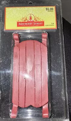 Mayberry Street Miniatures Christmas Village Accessories - Red Sled 2011 • $8