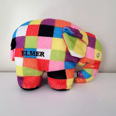 Elmer The Patchwork Elephant Soft Plush Stuffed Animal 2007 David McKee 6 Inch • $10