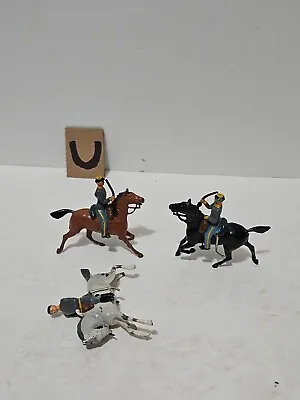 Vintage Britains Soldiers On Horses Made In England Lot Of 3 • $25