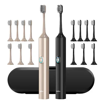 Sonic Electric Toothbrush For Adults USB Rechargeable With 8 Brush Heads 4 Modes • $23.39