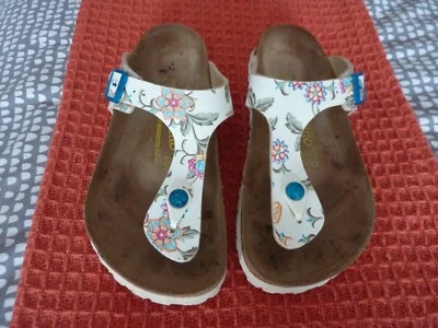 £27.50 • Buy Birkenstock Papillio, 37, Leather, VGC, Floral Multi Coloured