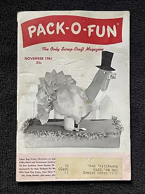 Pack-O-Fun The Only Scrap-Craft Magazine (November 1961) • $6.95