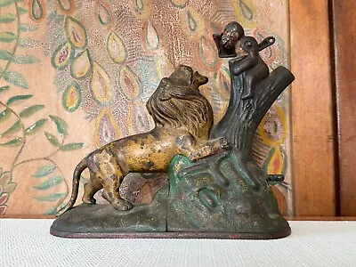 Antique Kyser Rex Lion & Monkey Cast Iron Mechanical Bank - Pat. 1783 • $695