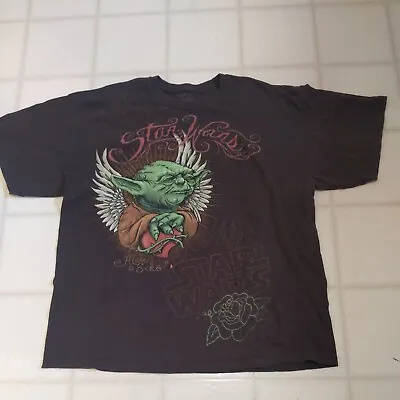 Marc Ecko Cut And Sew Yoda Shirt Men's Size L Large Brown 2009 100% Cotton • $18.99