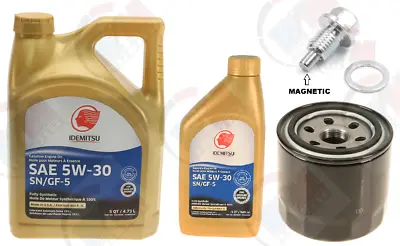 6QTS. IDEMITSU 5w-30 SYNTHETIC Oil + Filter + MAGNETIC Drain Plug For MITSUBISHI • $59.23