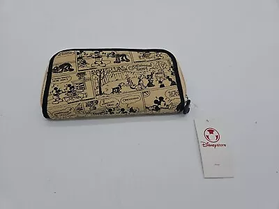 Vintage Mickey Mouse Comic Strip Zip Around Wallet Disney Store With Tags • $15