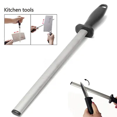 Sharpening Steel Rod Sharpener Honing Stick Chef Tool High Quality Steel Rod • $31.99