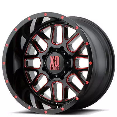 (4) 20x9 XD Wheels XD820 Grenade Satin Black Milled W Red Off Road (B43) • $1580