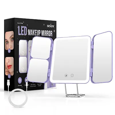 SEJOY LED Makeup Mirror With Lights Vanity Mirror Magnification Touch Control • £19.99