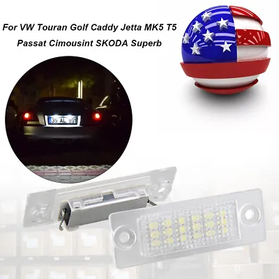 2X LED License Plate Light For VW Touran Golf Caddy Jetta MK5 T5 Passat 12V US • $10.24