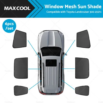 6x Window Mesh Sun Shade Suitable For Toyota Landcruiser 300 2021+ • $73.09