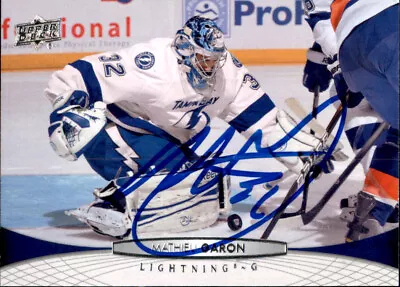 Mathieu Garon Signed Autographed 11/12 Upper Deck Card Tampa Bay Lightning • $2.17