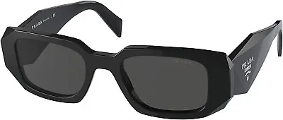 Prada PR17WS 1AB5S049 Women's Sunglasses 49 Mm Black / Dark Grey Lens • $99.99
