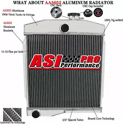 3-Row Aluminum Radiator For 1955 Jeep Willys/1959-1971 Jeep CJ3 /CJ5 /CJ6 MT US • $199