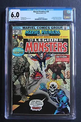 MARVEL PREMIERE #28 1st LEGION OF MONSTERS Team 1976 Morbius Ghost Rider CGC 6.0 • $199