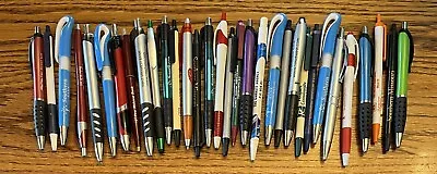 Lot Of 32 Vintage Ballpoint Pens - Advertising Mix Banks Plus • $7.50