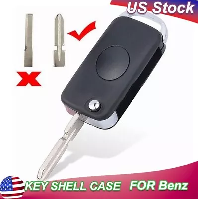 For Mercedes Benz SL500 S500 Remote Flip Key Shell Case Fob HU39 Blade 1 Button • $12.49