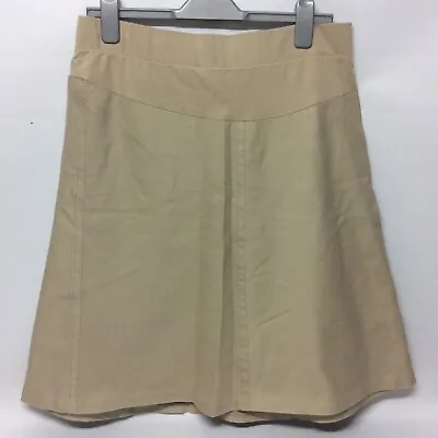 £3 • Buy Knee Length Chino Style Stone Coloured Maternity Wear Skirt Size M