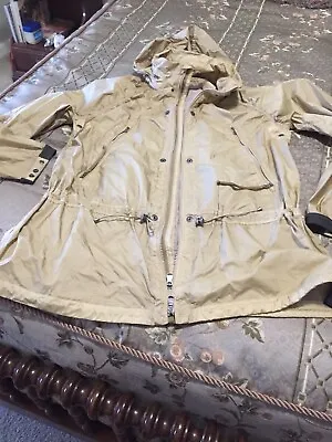 Rain/Hiking Jacket RLX Ralph Lauren Sz M Women Packable 100% Nylon Khaki Hood  • £56.87