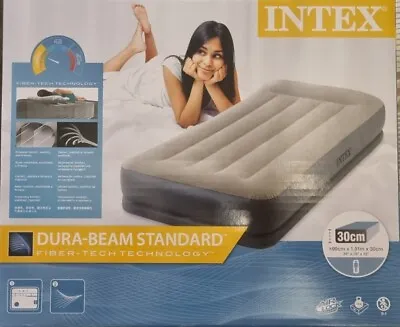 Intex Dura Beam Standard Pillow Rest Mid-Rise Air Bed 191 X 99 X 30 Cm • £34.99