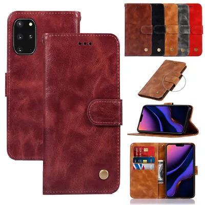 $12.09 • Buy For Sony XZ Premium XA L3 C6 L2 Retro Flip Card Holder Case Wallet Phone Cover
