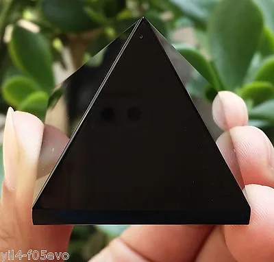 50-60g 1pcs NATURAL Obsidian Quartz Crystal Pyramid Healing Hot  • $0.99