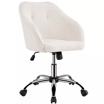 Modern Velvet Home Office Chair Makeup Chair 360° Swivel Computer Chair Mid Back • $73.99