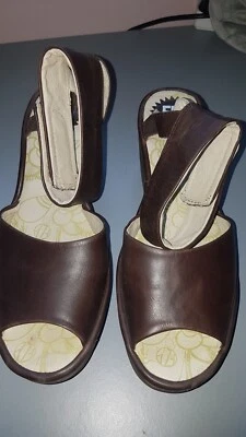 £15 • Buy Fly London Brown Open Toe Ankle Strap Shoe Size Eu 39 In Good Used Condition