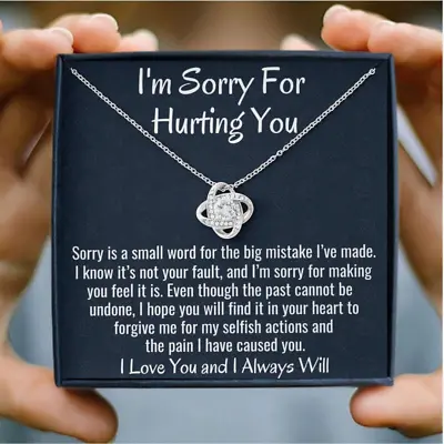 I’m Sorry Gift Necklace Apology Gift For Partner Gift For Women Wife Girlfriend • £22.99