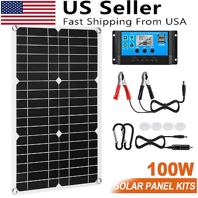 Flexible Solar Panel 100W Watt 12V Mono Home RV Rooftop Camping Off-Grid Power • $32.99