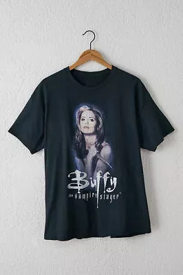 90s Black Buffy The Vampire Slayer T-Shirt Basic Black Graphic Tee NH5361 • $19.99