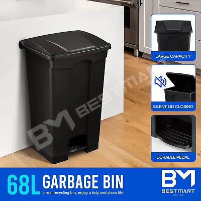 68L Rubbish Bin Recycling Kitchen Waste Trash Garbage Can Pedal Compost Dustbin • $79.99