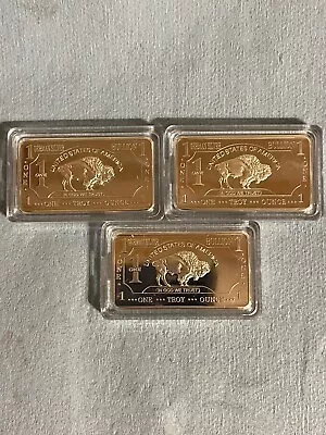 (3) 1 Oz German  Silver Bars Buffalo • $9